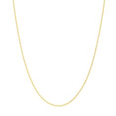 Yellow Gold Solid Cable Chain Necklace | .8mm | 18 Inches