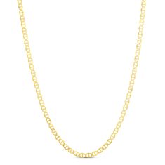 Yellow Gold Solid Classic Mariner Chain Necklace | 3.2mm