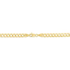 Yellow Gold Solid Comfort Curb Chain Necklace | 4.7mm