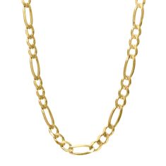 Yellow Gold Solid Figaro Chain Necklace | 3.8mm