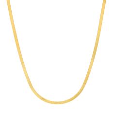 24k solid gold online herringbone chain