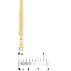 Yellow Gold Solid Imperial Herringbone Chain Necklace | 3.8mm