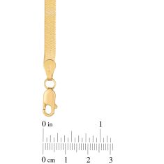 Yellow Gold Solid Imperial Herringbone Chain Necklace | 6mm