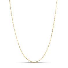Yellow Gold Solid Open Cable Chain Necklace | 1.2mm