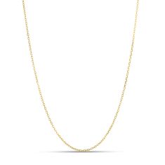 Yellow Gold Solid Open Cable Chain Necklace | 1.2mm