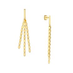 image of Yellow Gold Solid Valentino Drop Earrings with sku:MF034274-14Y