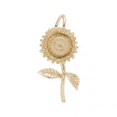 14k Yellow Gold Sunflower 3D Charm