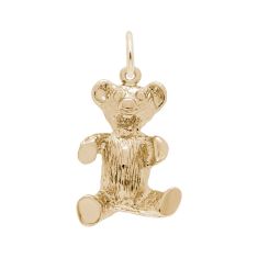 Yellow Gold Teddy Bear 3D Charm
