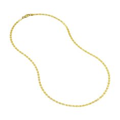 Yellow Gold Solid Valentino Chain Necklace | 2.7mm