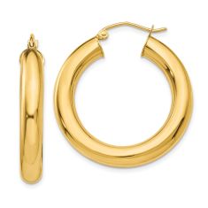 Yellow Lightweight Hoop Earrings, 30x5mm