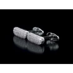 White Sapphire Sterling Silver Cufflinks