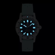 Zodiac Super Sea Wolf Ceramic Compression Diver Automatic Blue Rubber Strap Watch 41mm - ZO9590
