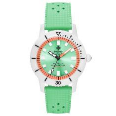 Zodiac Super Sea Wolf Ceramic Compression Diver Automatic Green Rubber Strap Watch 41mm - ZO9592