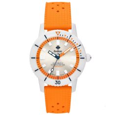 Zodiac Super Sea Wolf Ceramic Compression Diver Automatic Orange Rubber Strap Watch 41mm - ZO9591