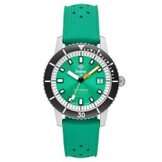 Zodiac Super Sea Wolf Compression Diver Automatic Green Dial Rubber Strap Watch 40mm - ZO9305