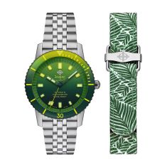 Zodiac Super Sea Wolf Compression Pineapple Dream Diver Automatic Stainless Steel Watch Set 40mm - ZO9295