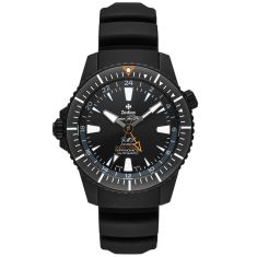 Zodiac Super Sea Wolf Pro-Diver GMT Automatic Black Dial Rubber Strap Watch 42mm - ZO3557
