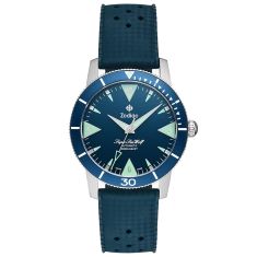 Zodiac Super Sea Wolf Skin Diver Automatic Blue Dial Blue Rubber Strap Watch 39mm - ZO9217