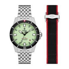 Zodiac X RedBar Super Sea Wolf Pro-Diver Automatic Stainless Steel Limited Edition Watch 42mm - ZO3559