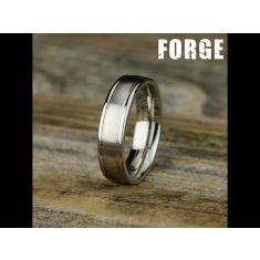 Cobalt Satin Center Round Edge Comfort Fit Wedding Band 6mm