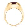 Men's Garnet and Diamond Accent 10k Yellow Gold Ring