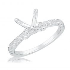 1/3ctw Diamond White Gold Engagement Ring Setting