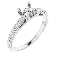 Diamond Accent White Gold Engagement Ring Setting