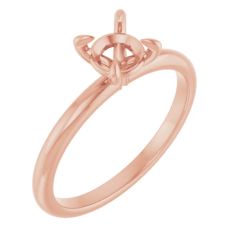 Rose Gold Solitaire Engagement Ring Setting