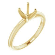 Yellow Gold Solitaire Engagement Ring Setting