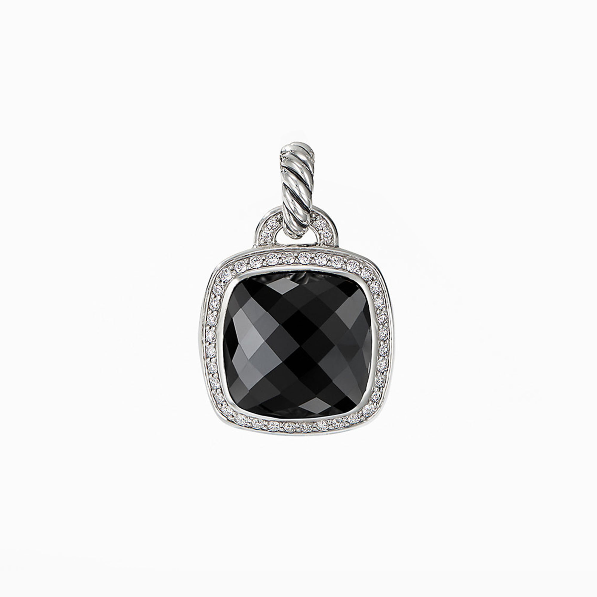 David Yurman Albion Pendant with Black Onyx and Diamonds, 14mm
