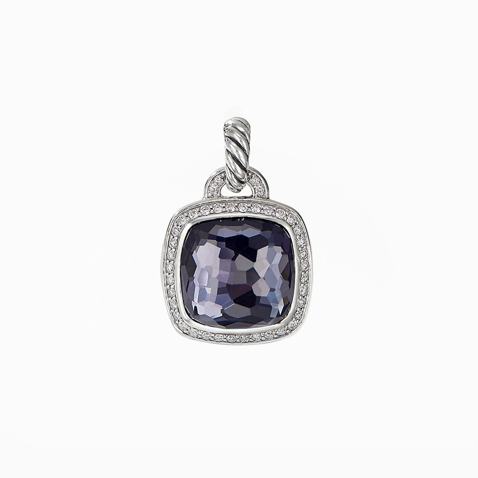 David Yurman Albion Pendant with Black Orchid and Diamonds, 14mm