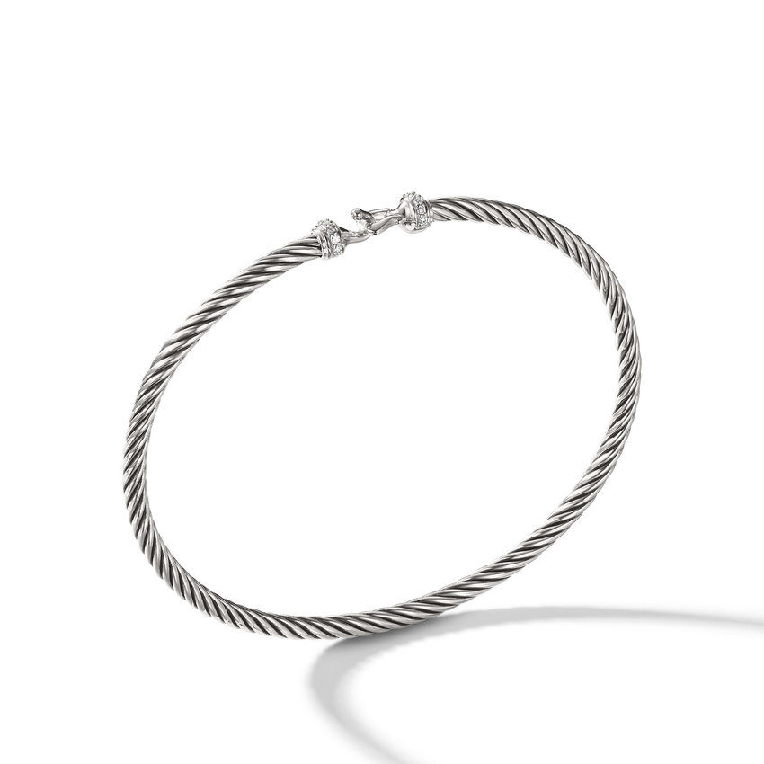 David Yurman Cable Buckle Bracelet with Diamonds - Medium