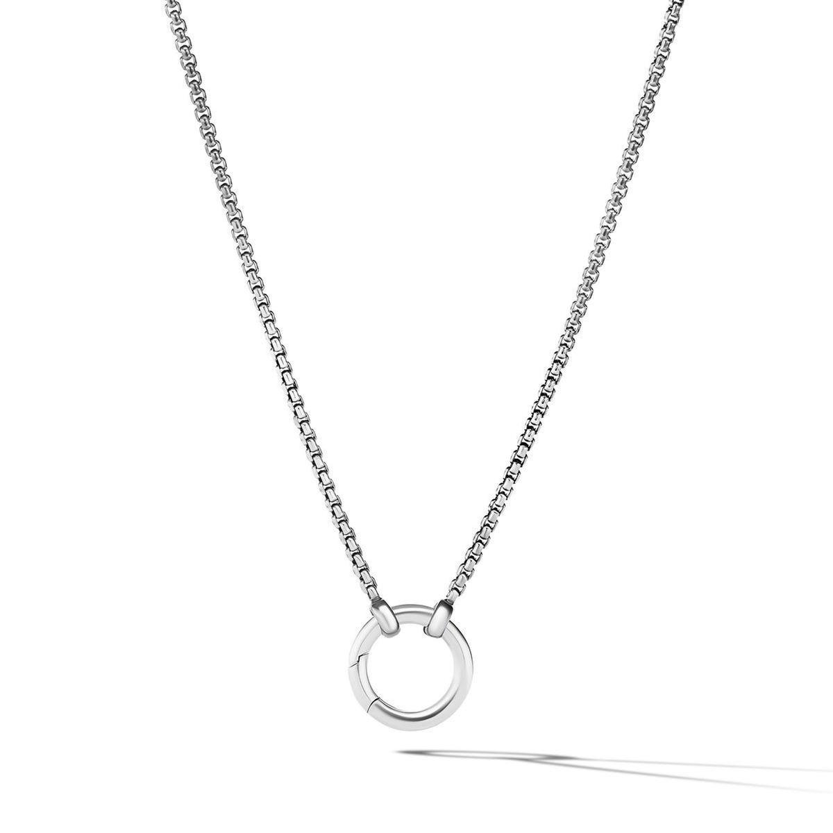 David Yurman Cable Amulet Box Chain Slider Necklace