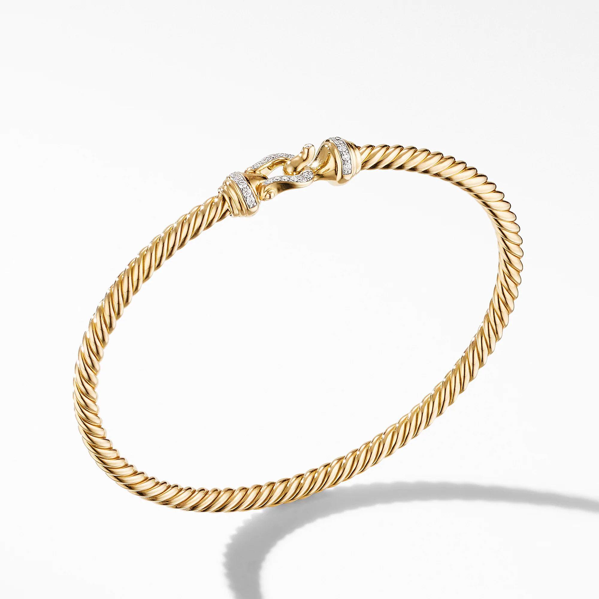 David Yurman Cable Buckle Collection Bracelet in 18K Yellow Gold 