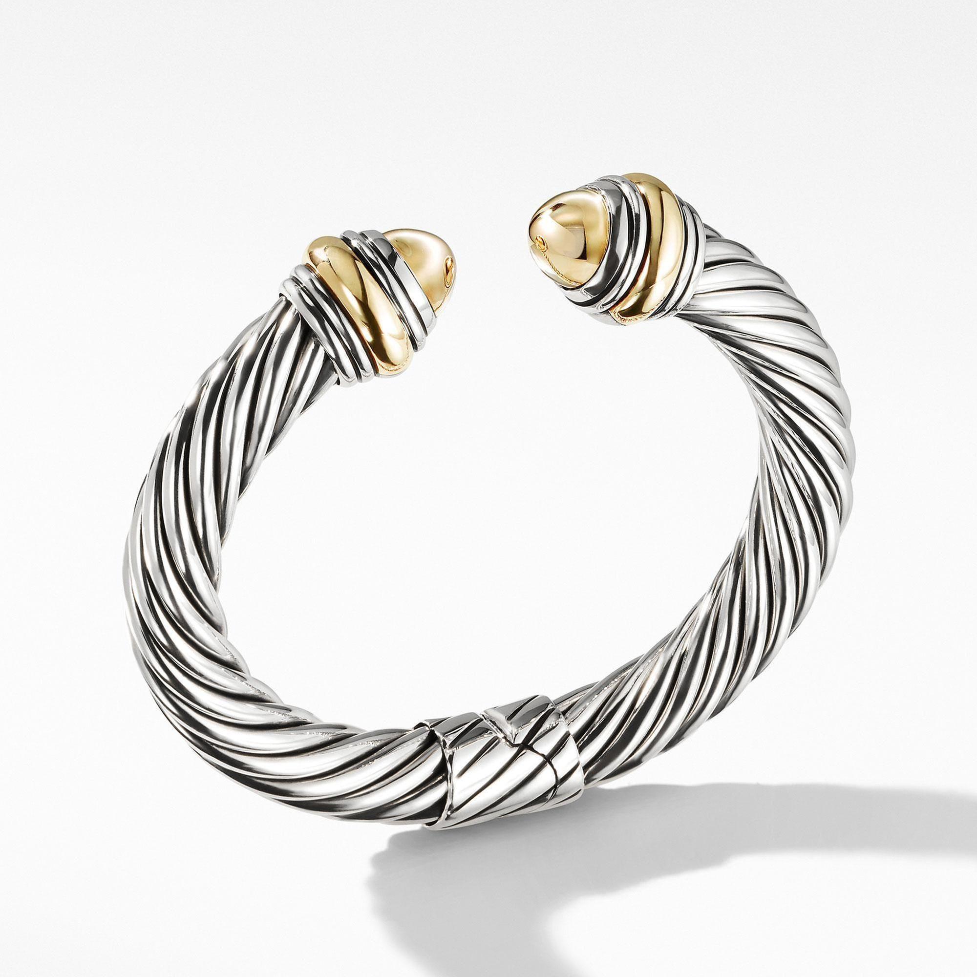 David Yurman Cable Classic Collection Bracelet with Bonded Yellow