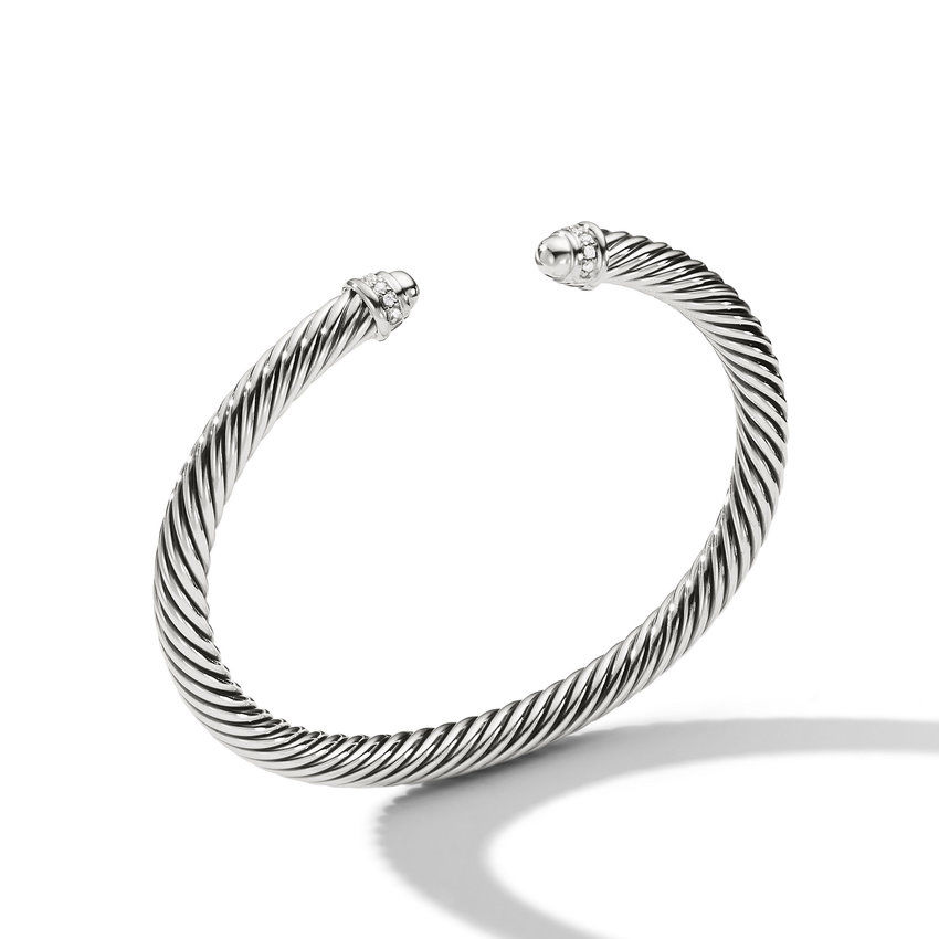 David Yurman Cable Classic Collection Bracelet with Diamonds, 5mm
