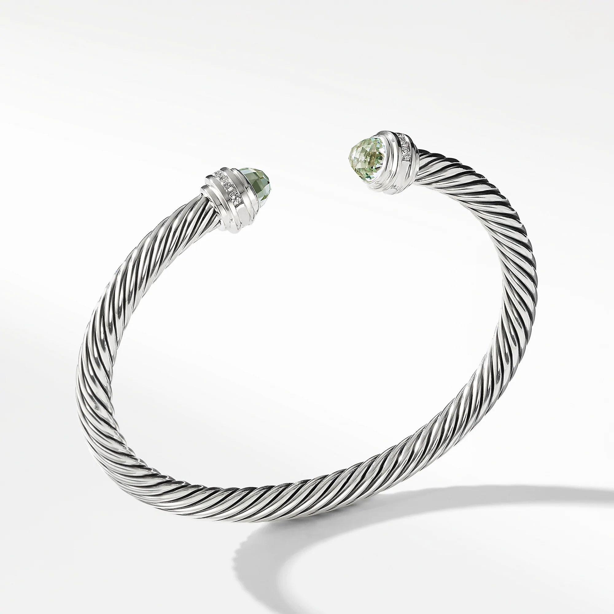 David Yurman Cable Classic Collection Bracelet with Prasiolite an