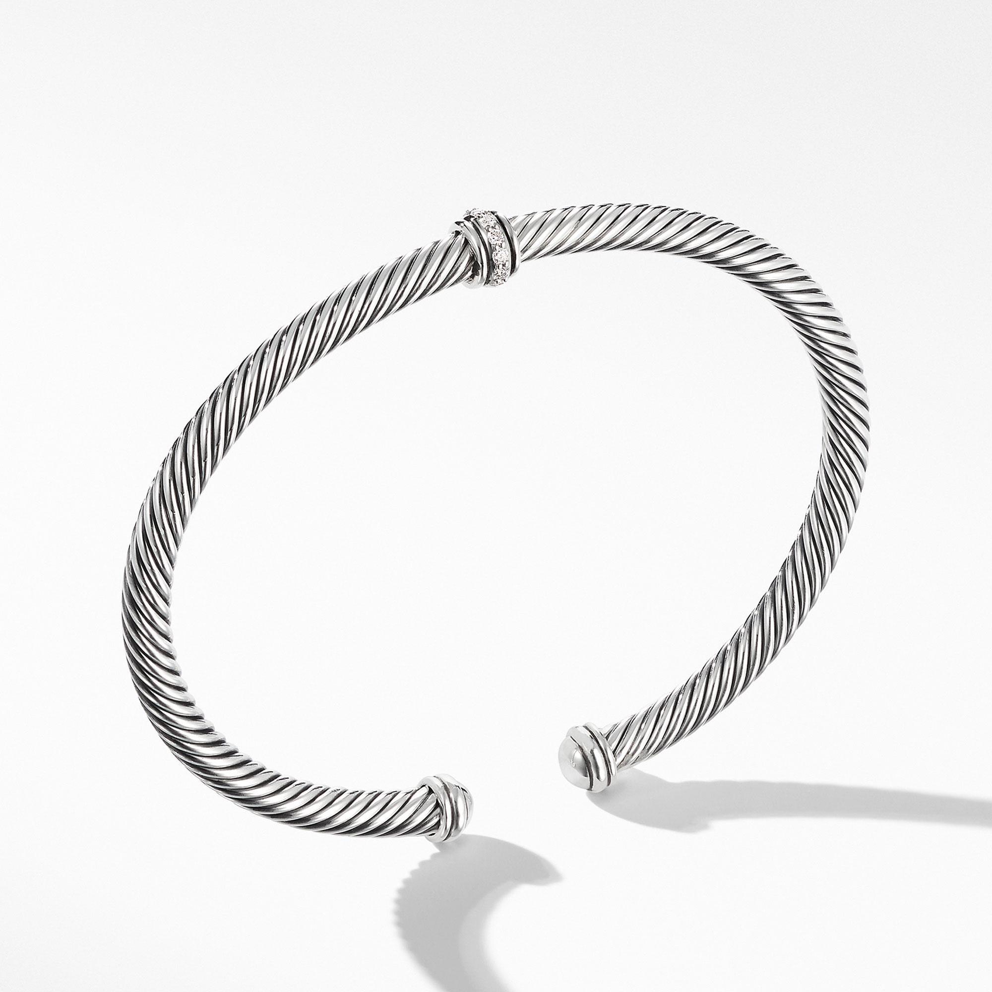 David Yurman Cable Classic Collection Center Station Bracelet wit