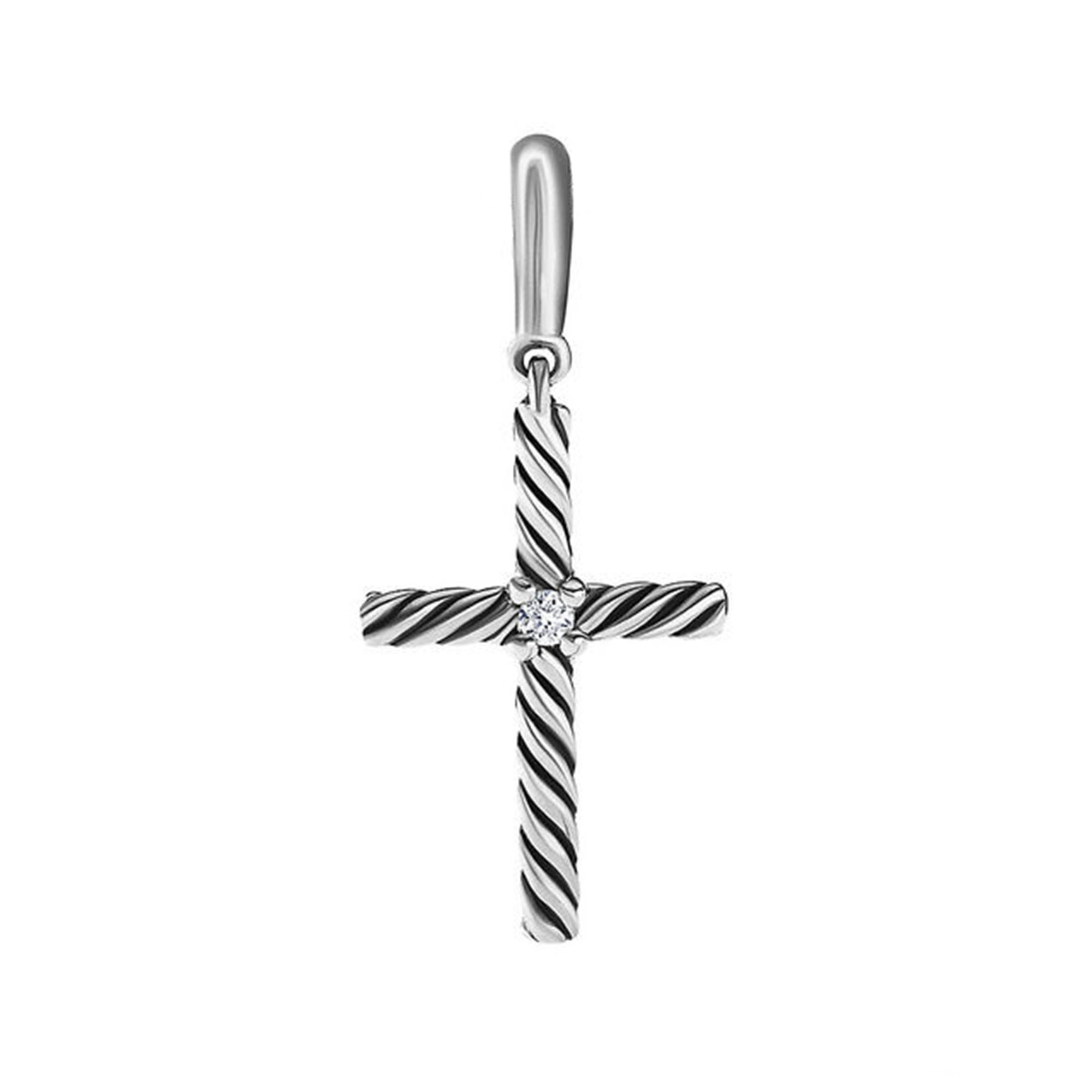 David Yurman Cable Classics Cross Pendant with Diamond