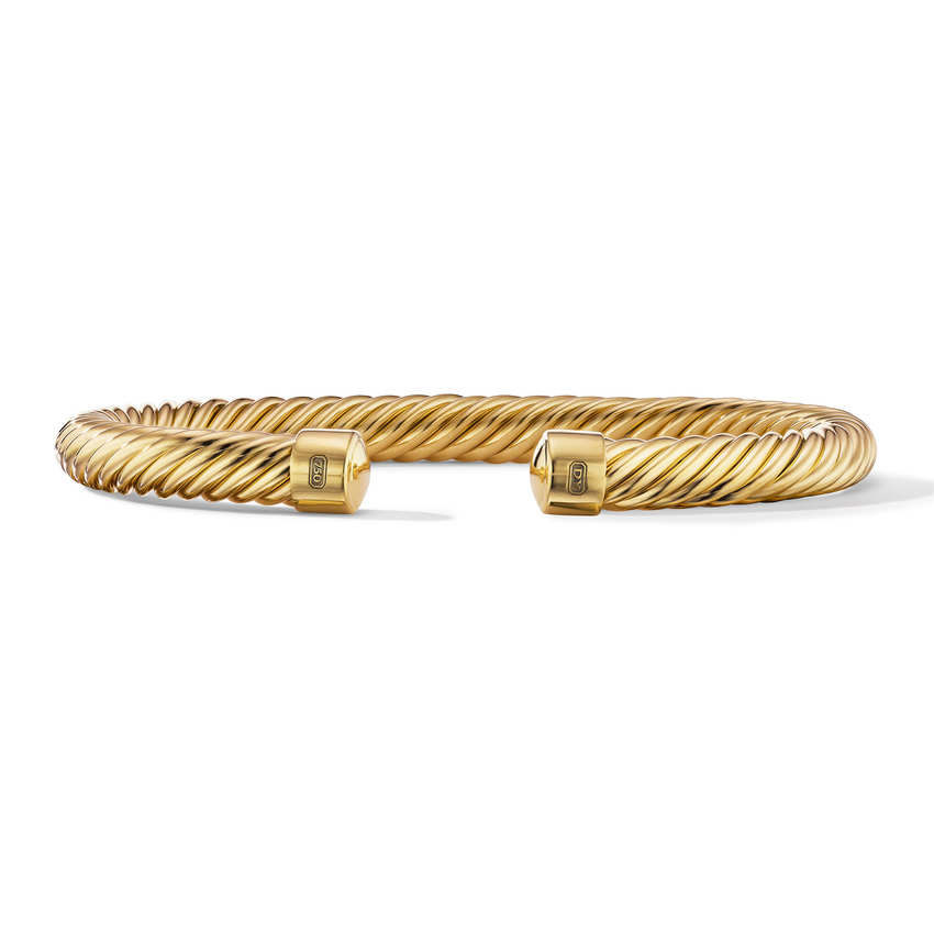 David Yurman  Cable Cuff Bracelet in 18K Yellow Gold | Medium