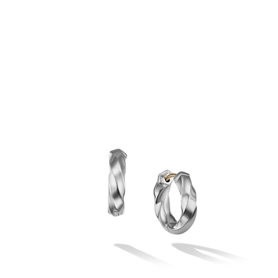 David Yurman Cable Edge Huggie Hoop Earrings in Recycled Sterling