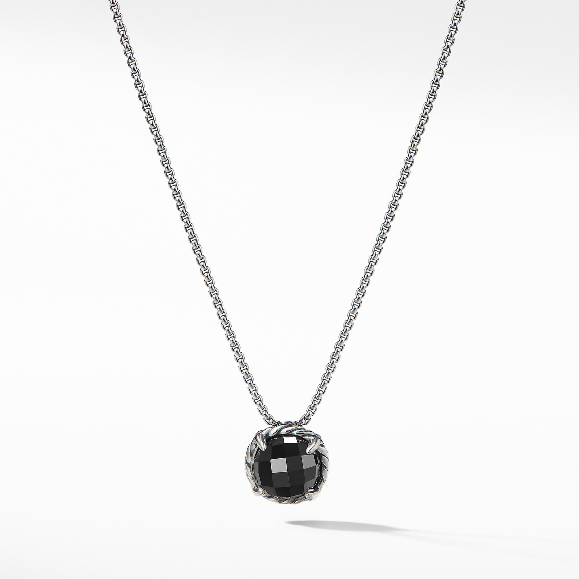 David Yurman Chatelaine Pendant Necklace with Black Onyx