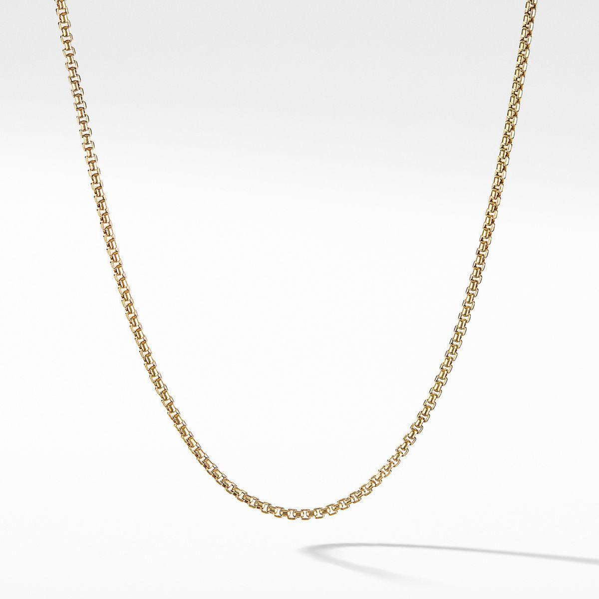 David Yurman Chain Collection Baby Box Chain Necklace in 18K Gold