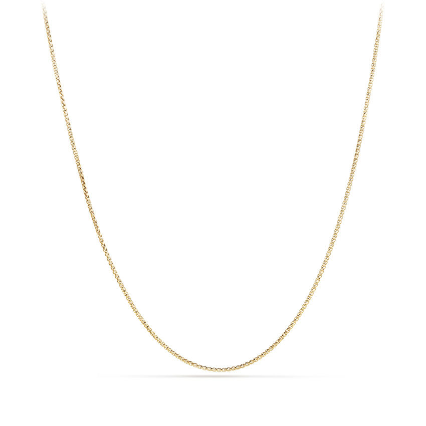 David Yurman Baby Box Chain in 18k Yellow Gold, 1.7mm - 18 Inches