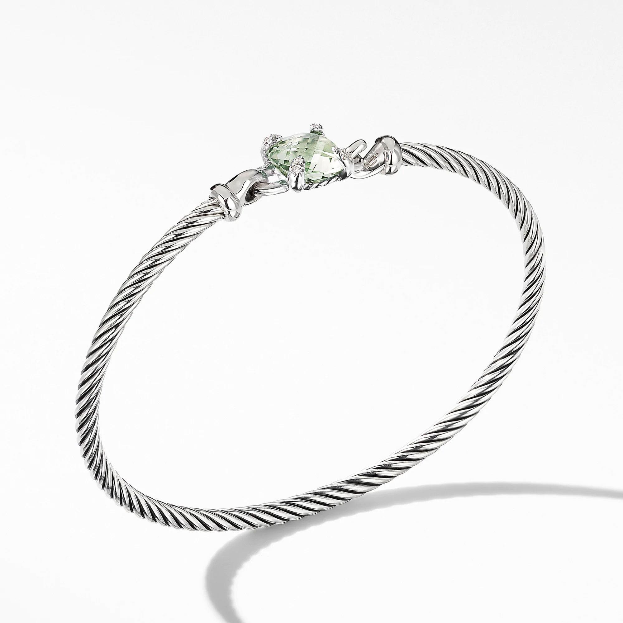 David Yurman Chatelaine Bracelet with Prasiolite and Diamonds - M