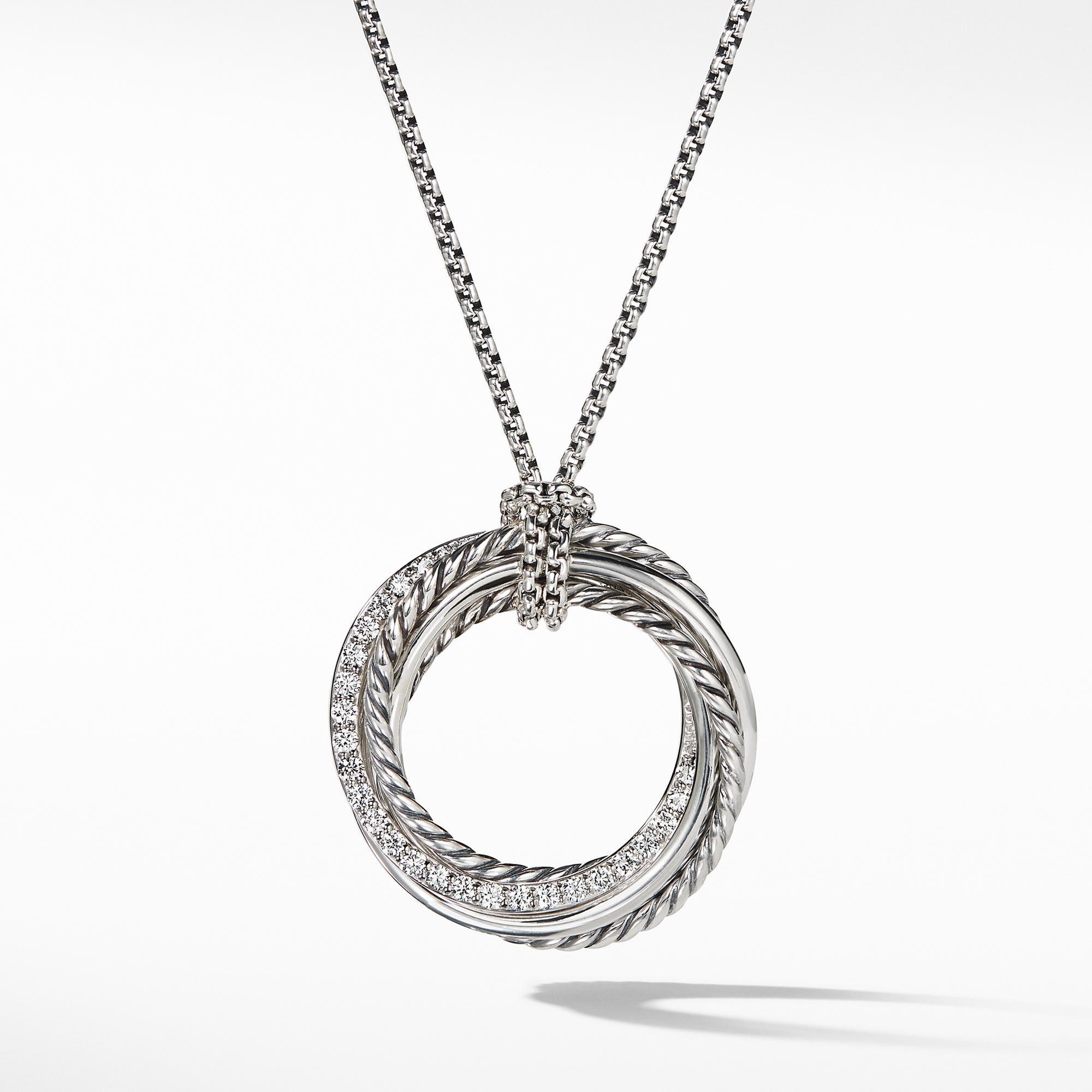 David Yurman Crossover Collection Pendant Necklace With Diamonds