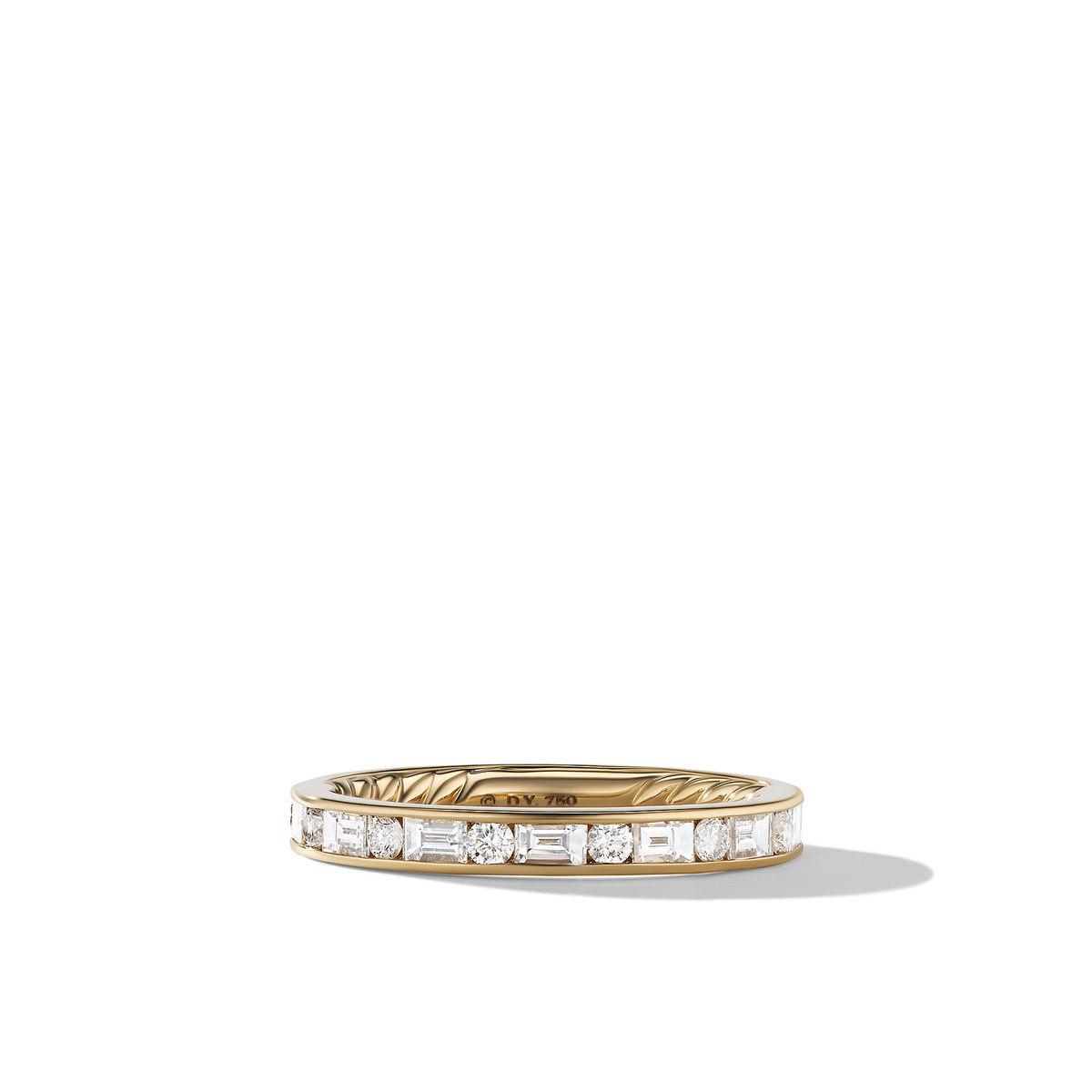 David Yurman DY Eden Partway Alternating Diamond Band Ring in 18K