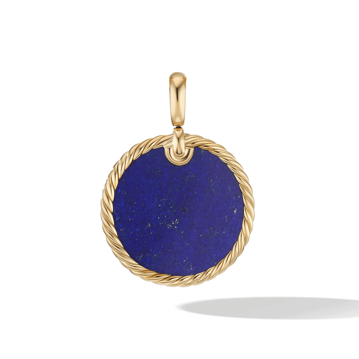 David Yurman DY Elements Disc Pendant in 18K Yellow Gold with Lap