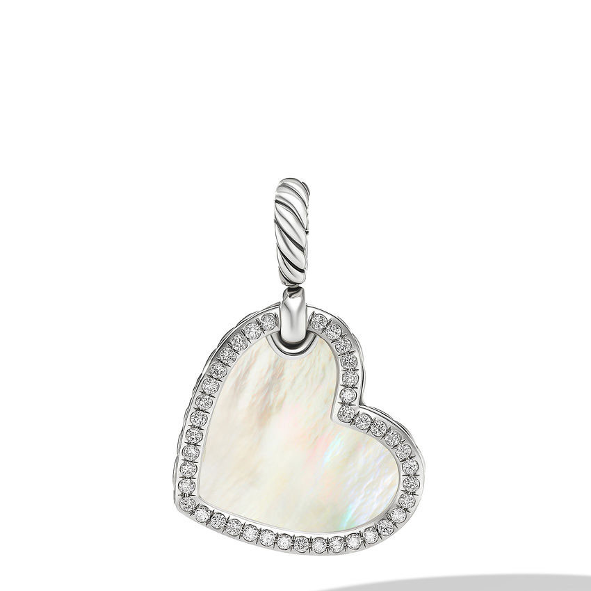 David Yurman DY Elements Heart Amulet with Mother of Pearl and Pa