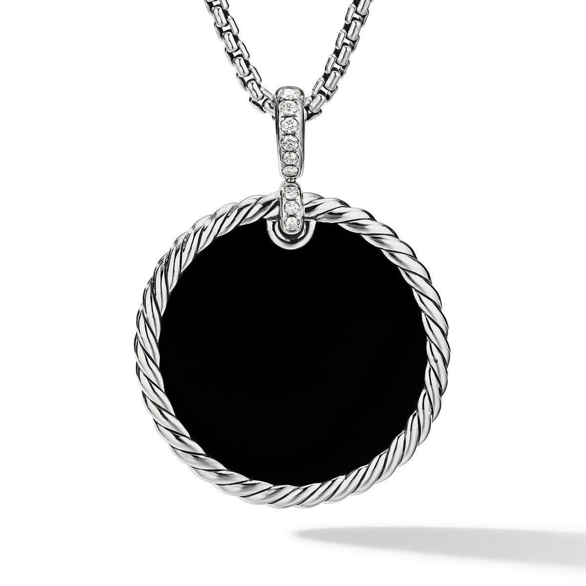 David Yurman DY Elements Reversible Disc Pendant with Black Onyx 
